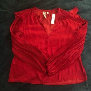 Dark Red Dolan Blouse